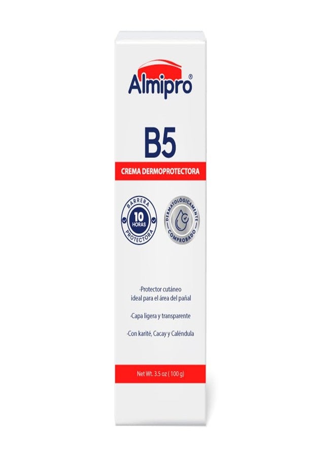 almipro B5 Dermo Protector cream. Moisturizing, repairing, protecting formula. Calendula and Cacay oil. Multi-Purpose Cream for Delicate Skin, Body, Hand Balm, Baby Safe. Soft & Clear texture. 3.5 oz - Image 3
